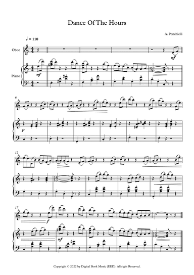 Dance Of The Hours - Amilcare Ponchielli (Oboe + Piano)
