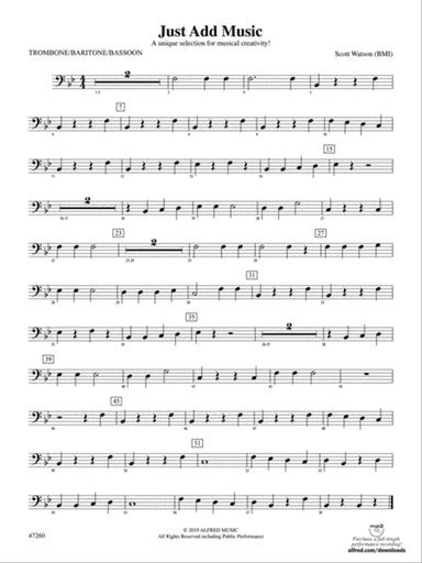 Just Add Music: 1st Trombone