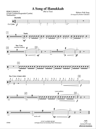 A Song of Hanukkah: 2nd Percussion