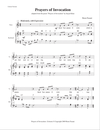 Prayers of Invocation (unison version)