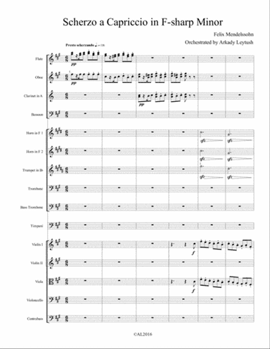 Mendelssohn/Leytush - Scherzo a Capriccio in F-sharp Minor