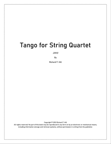 Tango for String Quartet (2013)