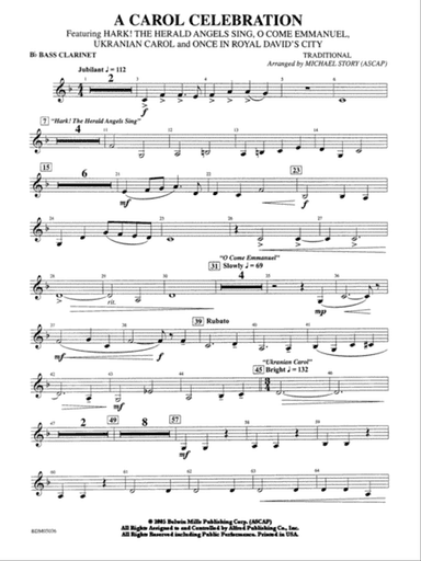 A Carol Celebration: B-flat Bass Clarinet