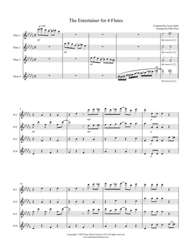 The Entertainer for 4 Flutes