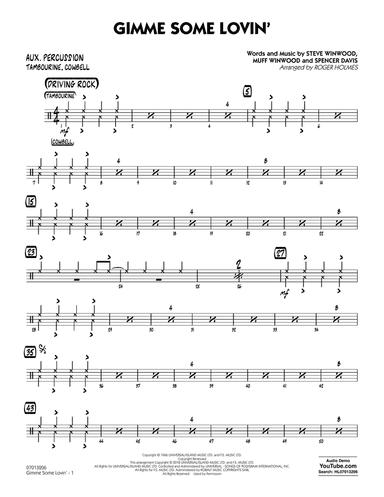 Gimme Some Lovin' - Aux Percussion