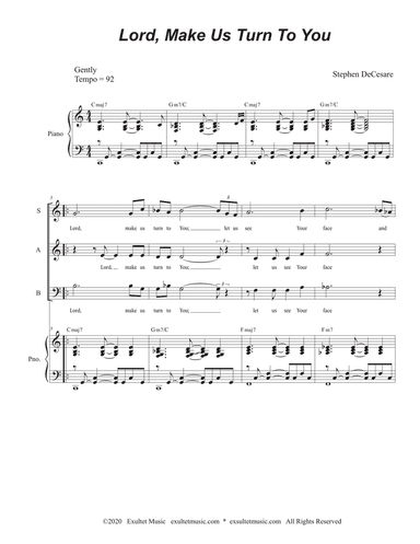 Lord, Make Us Turn To You (Vocal Trio - (SAB)
