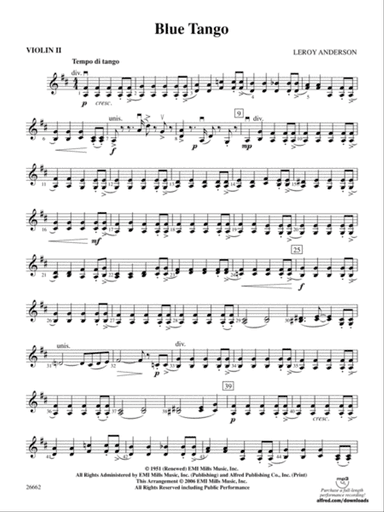 Blue Tango: 2nd Violin