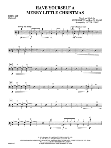 Have Yourself a Merry Little Christmas: Drums