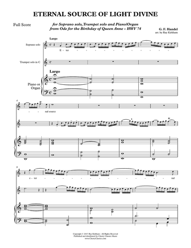 Eternal Source of Light Divine for Trumpet, Soprano & Piano