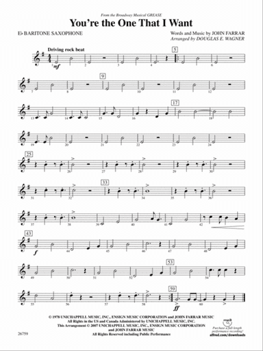 You're the One That I Want: E-flat Baritone Saxophone