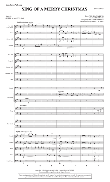 Sing of a Merry Christmas (Full Orchestra) - Score
