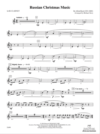 Russian Christmas Music: 1st B-flat Clarinet