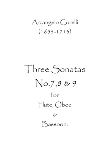 Three Sonatas No.7,8 & 9