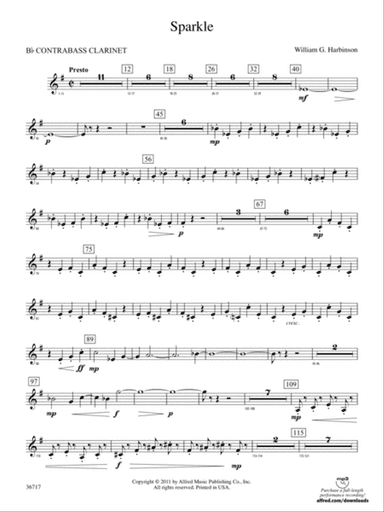 Sparkle: (wp) B-flat Contrabass Clarinet