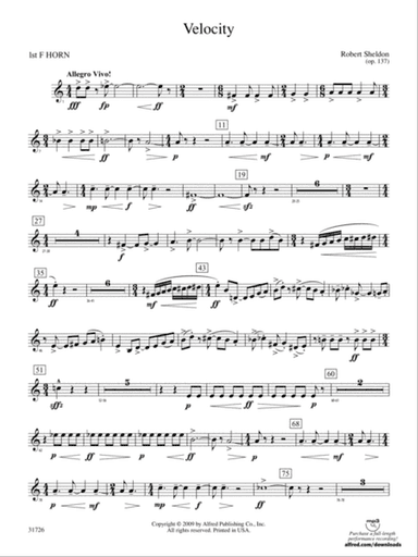 Velocity: 1st F Horn