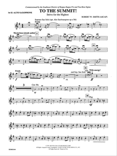 To the Summit! (Strive for the Highest): E-flat Alto Saxophone