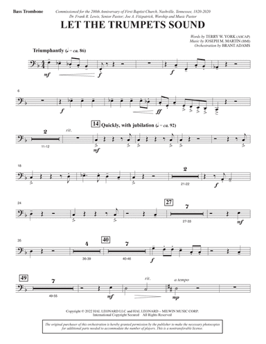 Let The Trumpets Sound - Bass Trombone