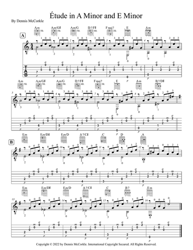 Étude in Am and Em
