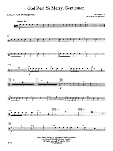 God Rest Ye Merry, Gentlemen: 1st Percussion