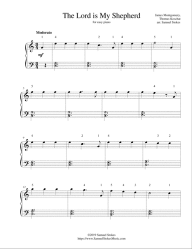 The Lord is My Shepherd - for easy piano