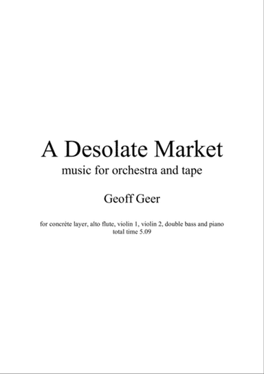 A Desolate Market
