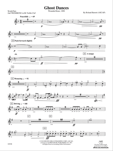 Ghost Dances: (wp) 2nd B-flat Trombone T.C.