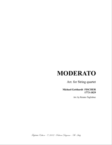 MODERATO - M.G. Fischer - Arr. for String quartet - With parts