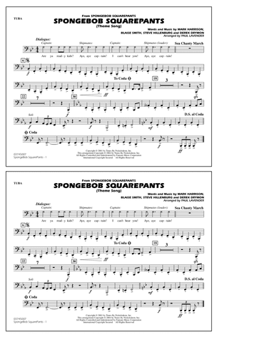 Spongebob Squarepants (Theme Song) (arr. Paul Lavender) - Tuba