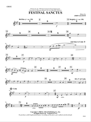 Festival Sanctus: Oboe