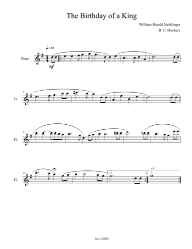 The Birthday of a King (Flute Solo)