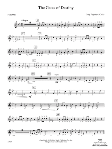 The Gates of Destiny: 1st F Horn