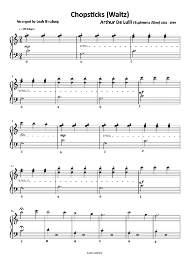 Chopsticks (Waltz) by Arthur De Lulli