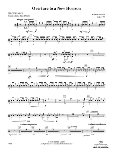 Overture to a New Horizon: 1st Percussion