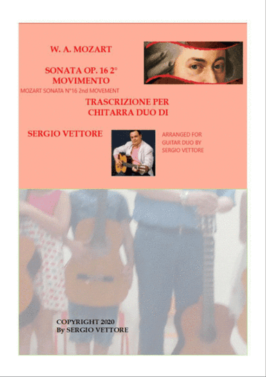 mozart sonata op. 16-2nd movement- for guitar duo