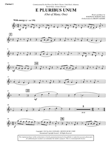 E Pluribus Unum - Bb Clarinet 1