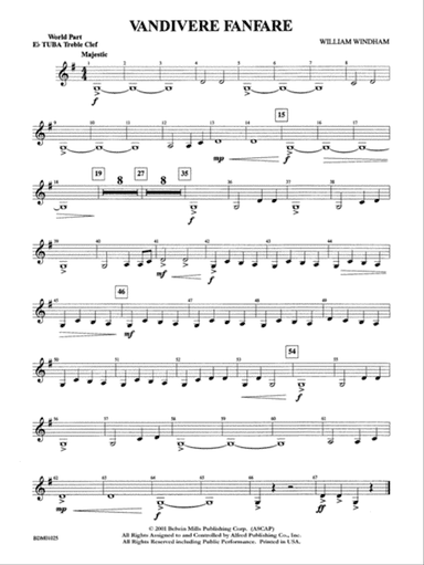 Vandivere Fanfare: WP E-flat Tuba T.C.