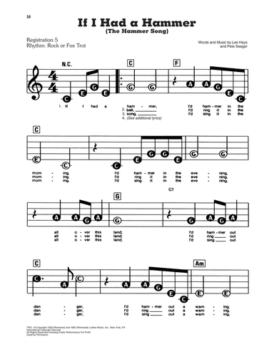 If I Had A Hammer (The Hammer Song)