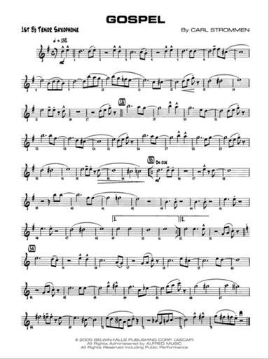 Gospel: B-flat Tenor Saxophone