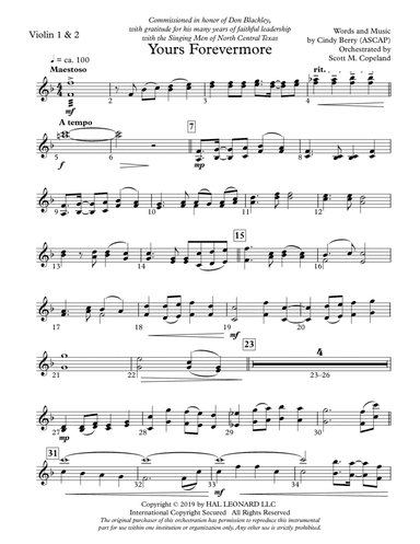 Yours Forevermore - Violin 1, 2