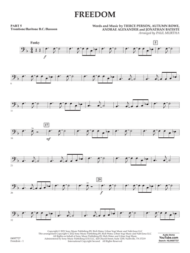Freedom (arr. Paul Murtha) - Pt.5 - Trombone/Bar. B.C./Bsn.
