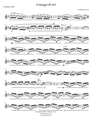 Arpeggi-oh no! (Clarinet)