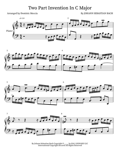 Two Part Invention In C Major
