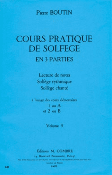 Cours pratique de solfege - Volume 3