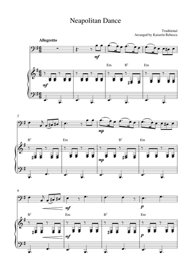Neapolitan Dance (for bassoon solo and piano accompaniment)