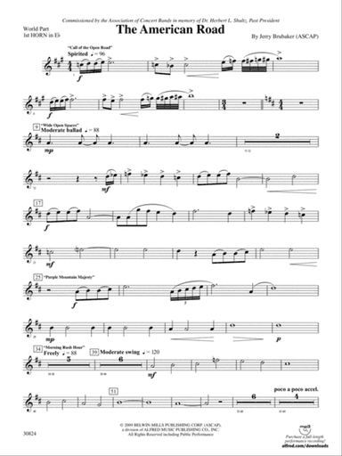The American Road: (wp) 1st Horn in E-flat