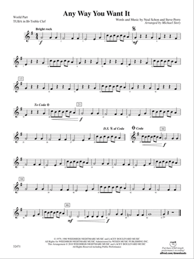 Any Way You Want It: (wp) B-flat Tuba T.C.