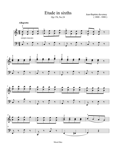 Duvernoy Etude in sixths