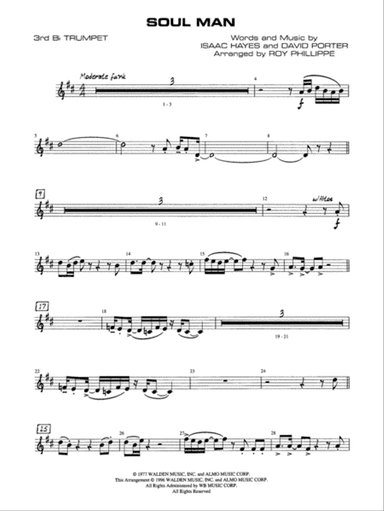 Soul Man: 3rd B-flat Trumpet