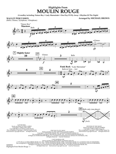 Highlights from Moulin Rouge - Mallet Percussion