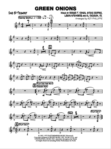 Green Onions: 2nd B-flat Trumpet